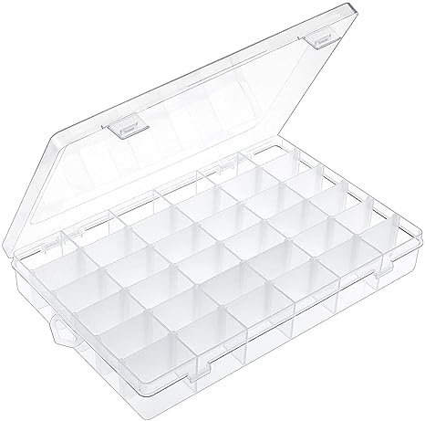 Adjustable 36/24 &15 Grid Jewellary Organizer Box By AK - 1 PC