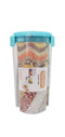 3 in 1 Airtight Cereal Storage Jar - 1500 ml ( Random Colour ) By AK - 1 PC