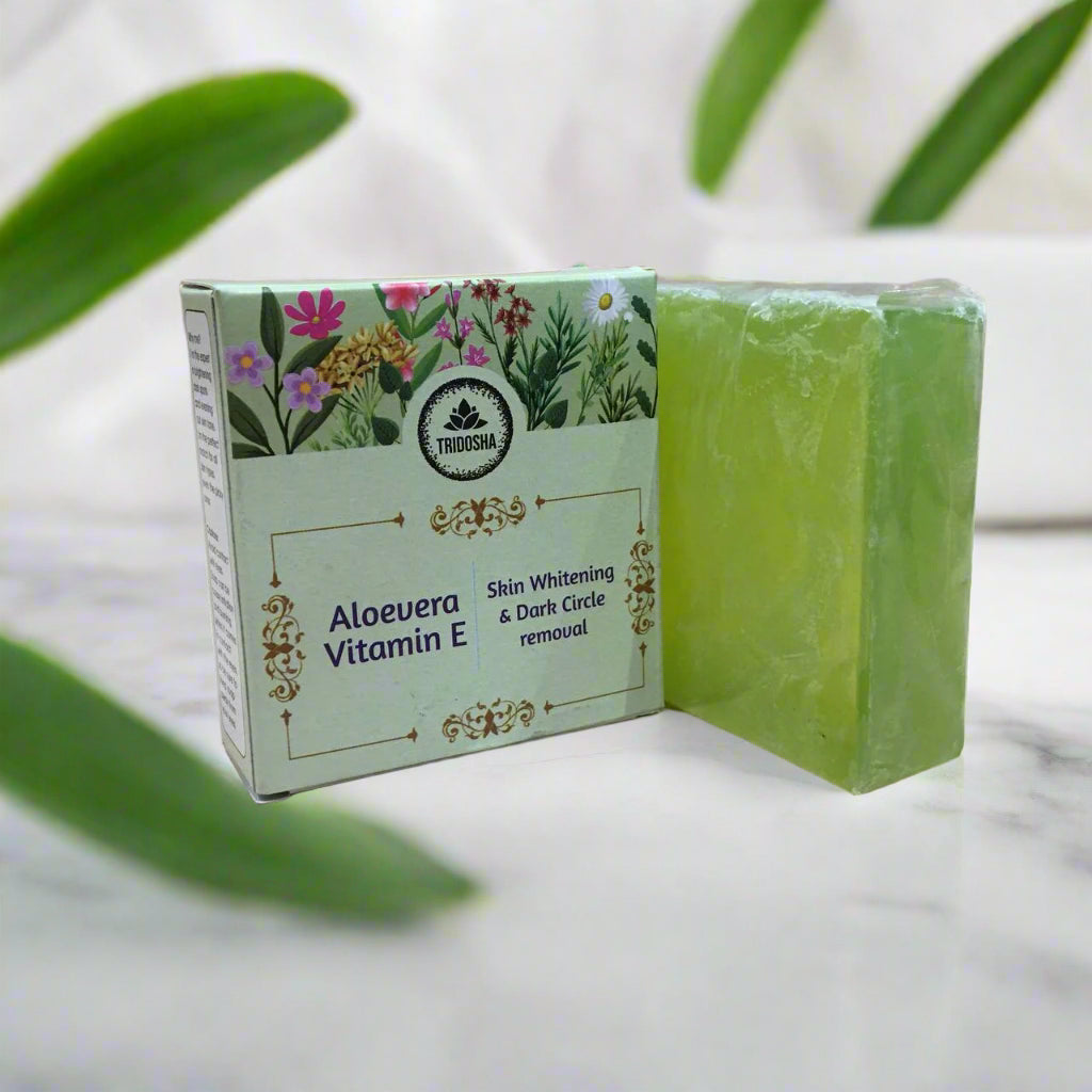 Tridosha Aloevera Vitamin E Soap | Skin Whitening & Dark Circle Removal (Copy)