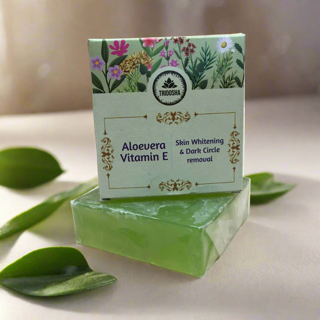 Tridosha Aloevera Vitamin E Soap | Skin Whitening & Dark Circle Removal (Copy)