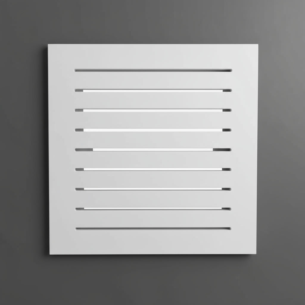 Floating WPC Geometric Line Shape Electric Meter Cover By Miza