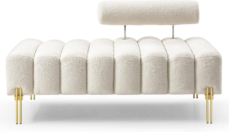 Modern Loveseat Sofa Couch with Golden Legs/Couches for Living Room Bedroom Office