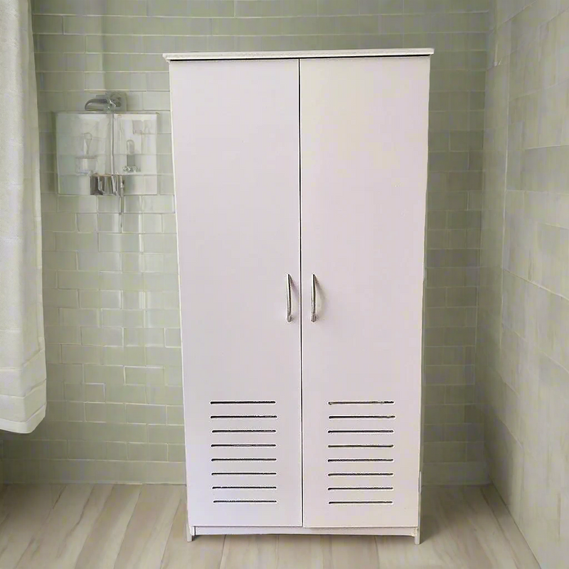 Floor Standing PVC MOP / Janitor Shelf Bathroom Accessories Storage Waterproof Bathroom Cabinet