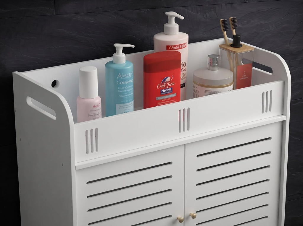 Wall Mounted PVC Bathroom [38] Storage Cabinet With By Miza