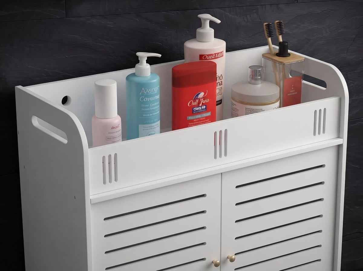 Wall Mounted PVC Bathroom [38] Storage Cabinet With By Miza