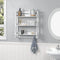 3 Tier Bathroom Shelf Wall Mounted with Towel Hooks By Miza