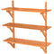 3 Tier Wooden Floating Wall Shelves Elegant Storage And Display Solution For Any Room By Miza