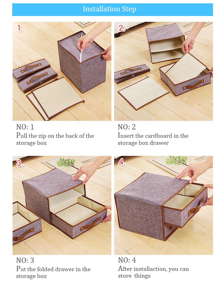 Double Drawer Pattern Storage/Cloth Box ( Random Colour ) By AK