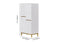Modern White Closet With Sliding Doors Wardrobe With Shelves & Hanging Rod