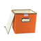 Foldable Storage Cube Boxes With Lid ( Random Colour ) By AK - 1 PC