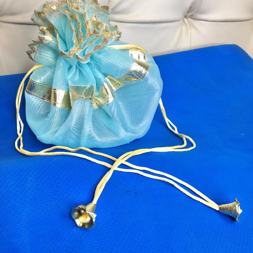 Gota Potli/ Thaal Cover/ Lap Tissue Potli For Gifting 1 PC Random Color By CC