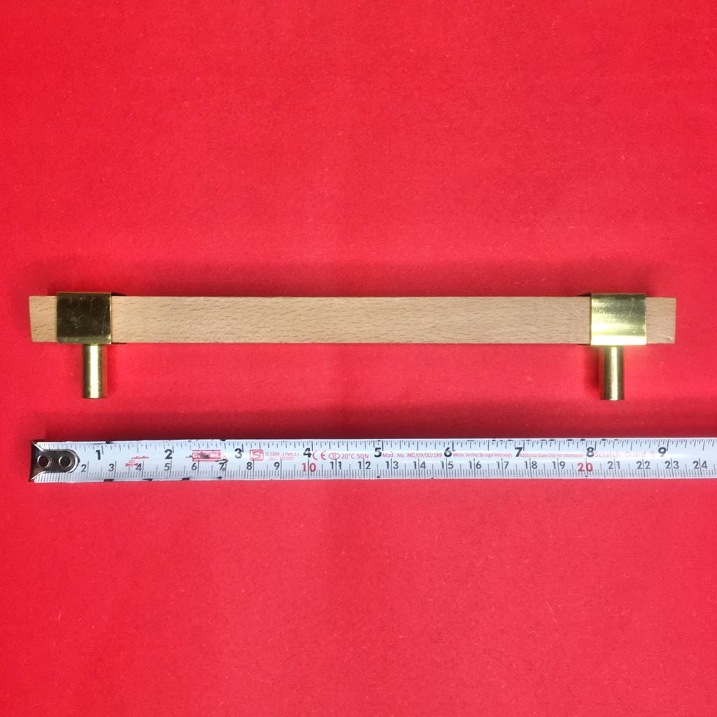 Stylish Modern Wooden Door Handle & Drawer Handle With Gold Antique Brass 1PC By MUC
