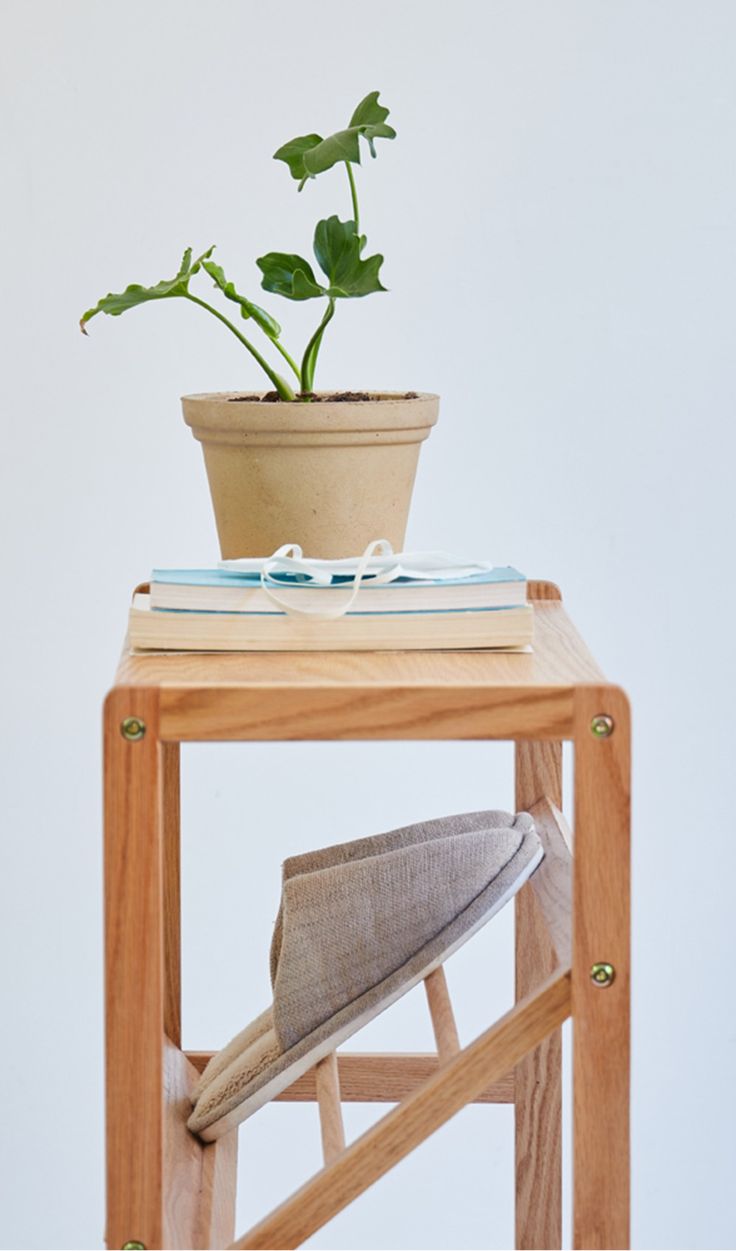 Multi-Tier Slant Wooden Shoe Rack By Miza