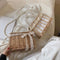 Minimalist Faux Pearl Decor Straw Bag - Women Satchels By APT