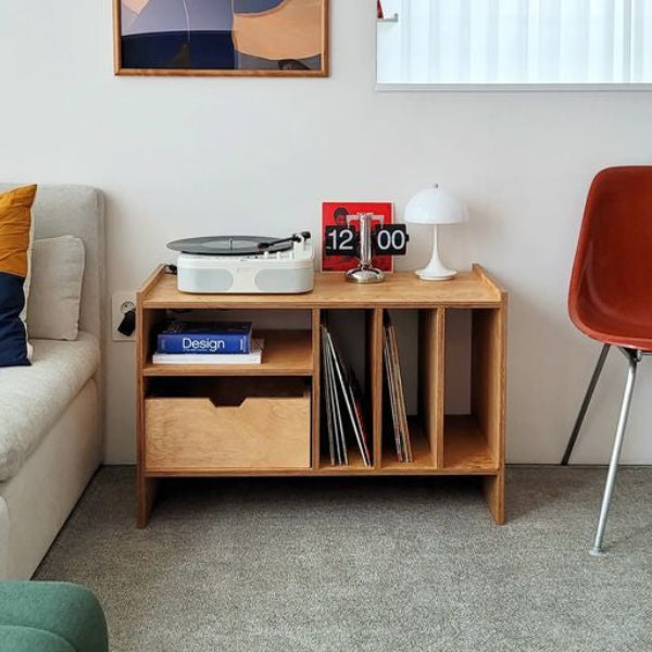 Vintage Side Table And Storage Unit For Living Room By Miza