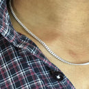 Popular Italian Curb Silver Chain Necklace For Man