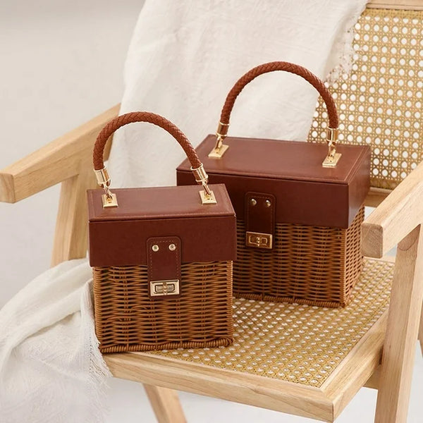 Bamboo basket bag hotsell