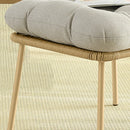 Modern Outdoor Ottoman with Comfort Cushion