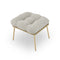 Modern Outdoor Ottoman with Comfort Cushion