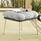 Modern Outdoor Ottoman with Comfort Cushion