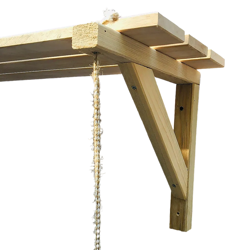 Timber Dress Rack Wooden Bracket Shelf With Hanging Rope/Timber Clothes Rack By Miza ...