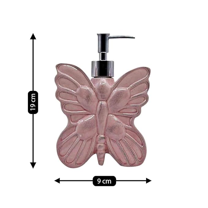 Butterfly Ceramic Soap Dispenser For Bathroom -Random Color-1 PC-BY APT