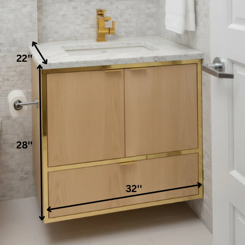 HDHMR Water Resistant Vanity And Multipurpose Wall Mounted Storage Cabinet By Miza