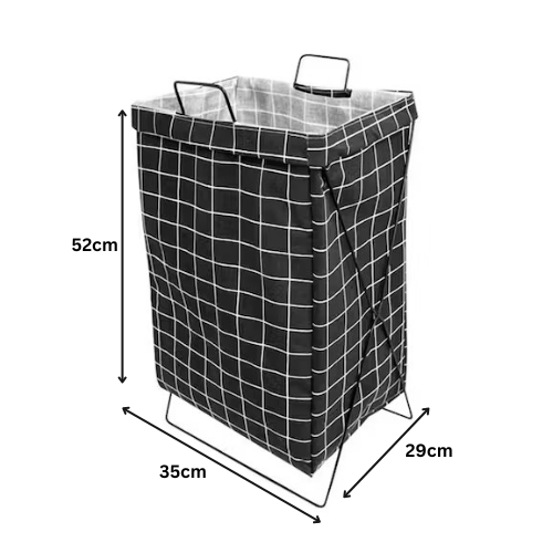 Grid Foldable Laundry Basket Room Organization & Storage-Random Color & Print Pack Of 2 By SOPT