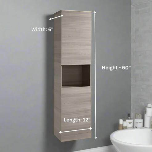 Modern Tall Vertical Bathroom Storage By Miza