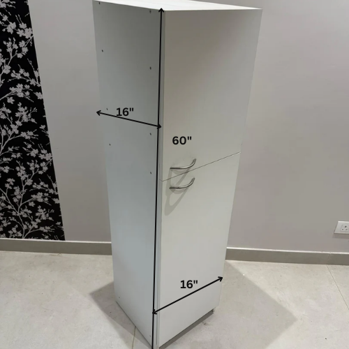 Fridge Size Bathroom Storage Cabinet / Vacuum Cleaner & Iron Board Stand By Miza