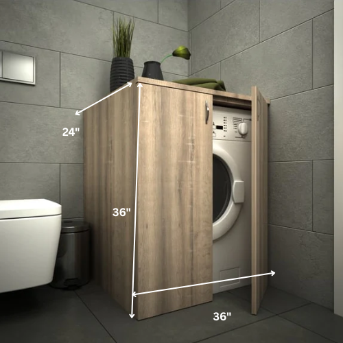 Washing Machine Wooden Cabinet Cover By Miza