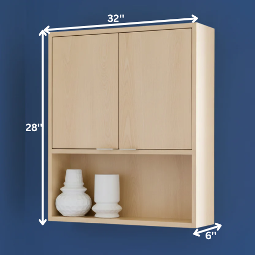 HDHMR Water Resistant Vanity And Multipurpose Wall Mounted Storage Cabinet By Miza