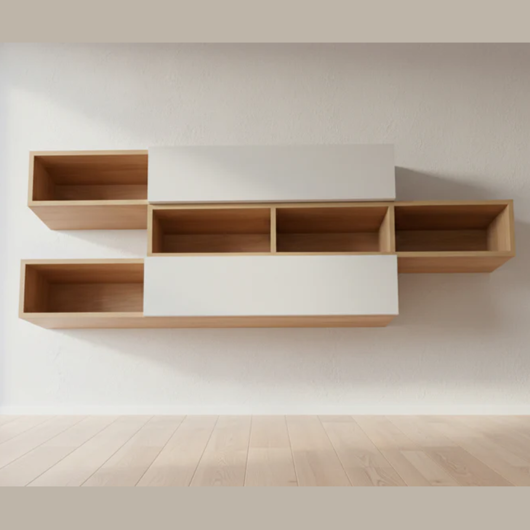 Floating Hanging Shelf and Bookcase By Miza ( Pack Of 3)
