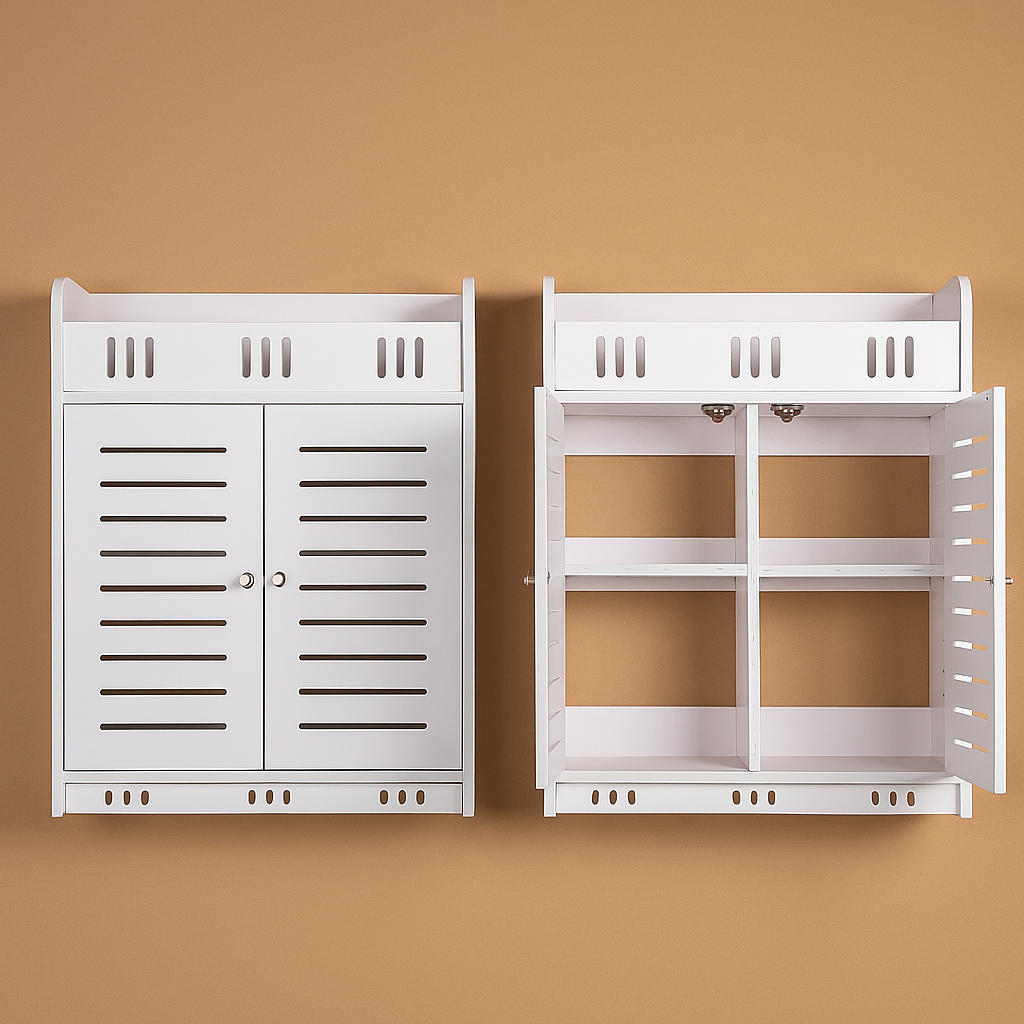Wall Mounted PVC Bathroom [38] Storage Cabinet With By Miza