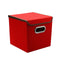 Foldable Storage Cube Boxes With Lid ( Random Colour ) By AK - 1 PC