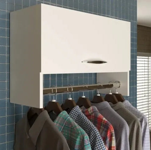 Clothing Hanger With Cabinet By Miza