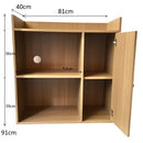 Microwave Storage Cabinet With Panel Door In Natural Wood By Miza