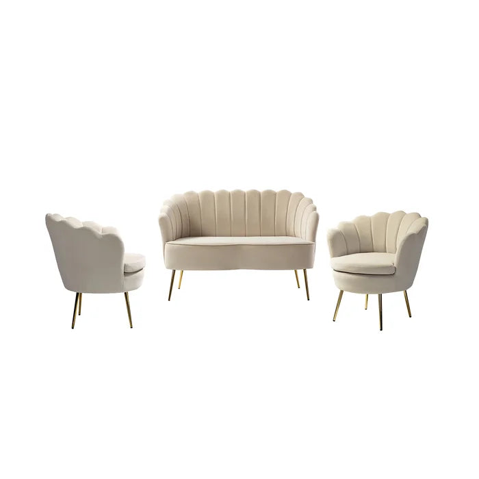 Elegant Flower Touch With Golden Leg Sofa/Living Room Bedroom