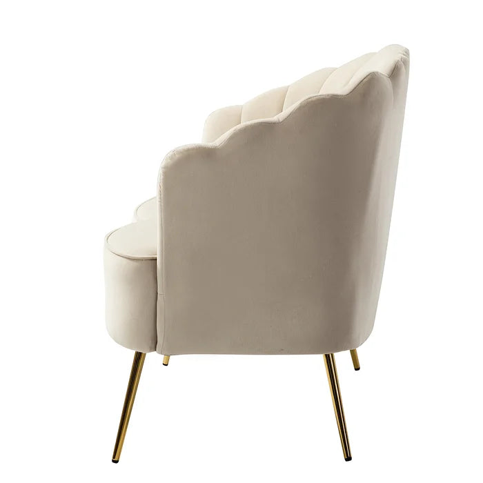 Elegant Flower Touch With Golden Leg Sofa/Living Room Bedroom
