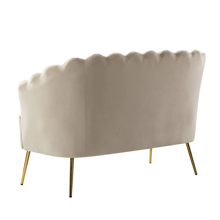 Elegant Flower Touch With Golden Leg Sofa/Living Room Bedroom