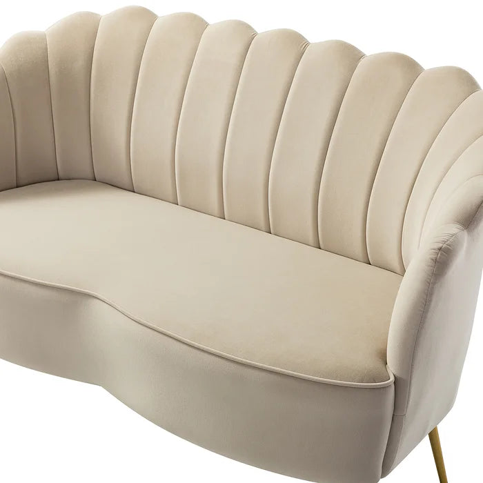 Elegant Flower Touch With Golden Leg Sofa/Living Room Bedroom