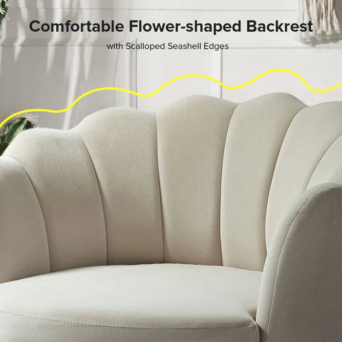 Elegant Flower Touch With Golden Leg Sofa/Living Room Bedroom