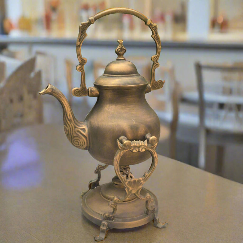 Handmade Smokey Finished Antique Brass Kettle 6cc By MK