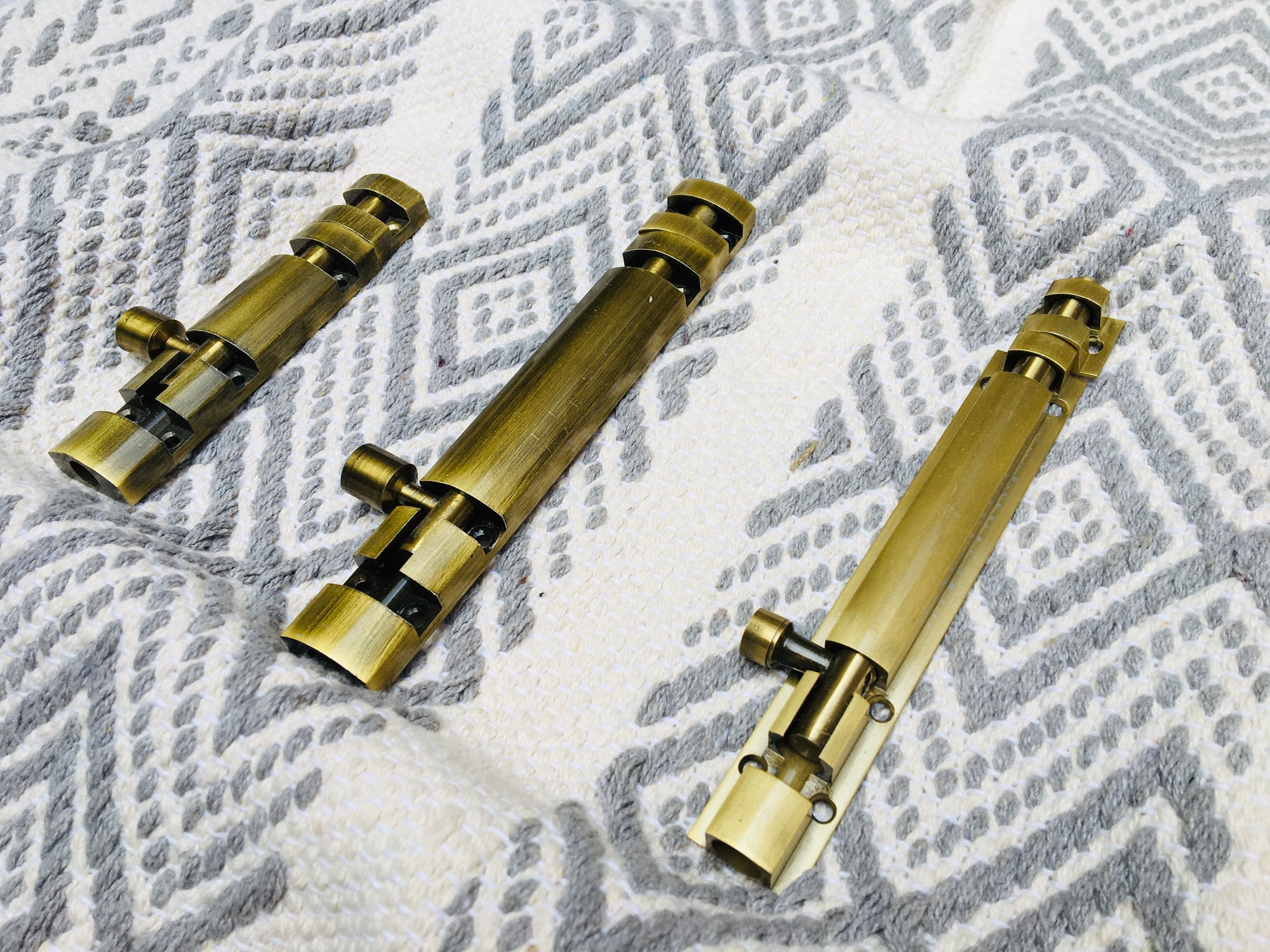 Metal Tower Bolt In Different Screw Position In Antique Finish Latches For Doors By DH