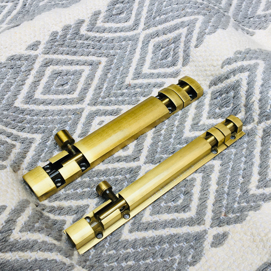 Metal Tower Bolt In Different Screw Position In Antique Finish Latches For Doors By DH