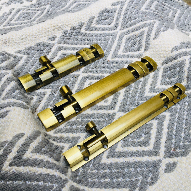 Metal Tower Bolt In Different Screw Position In Antique Finish Latches For Doors By DH