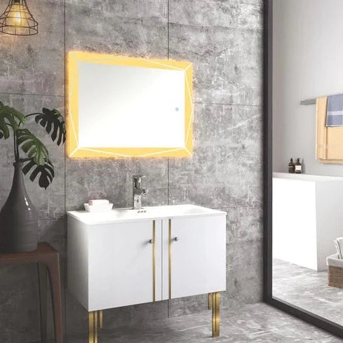Crystal & Image Sanitary Ware 2 Legs Washbasin Vanity By TGF