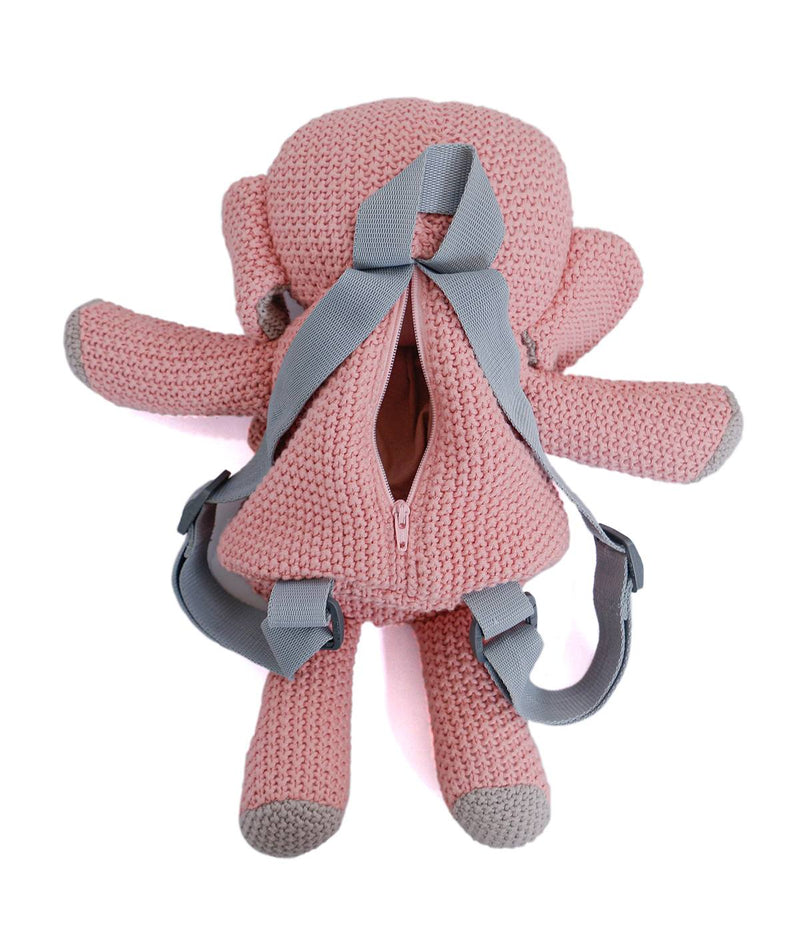 Elephant Shape 100% Cotton Knitted Kids Bag For School & Travel (By-APT)