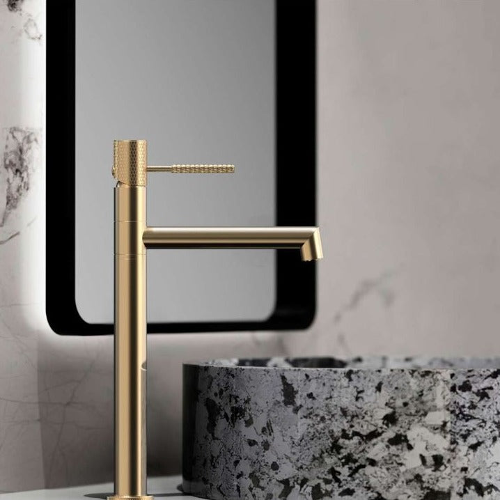 PF01 Modern Long Body Basin Mixer With Textured Design 1 PC By Jayna