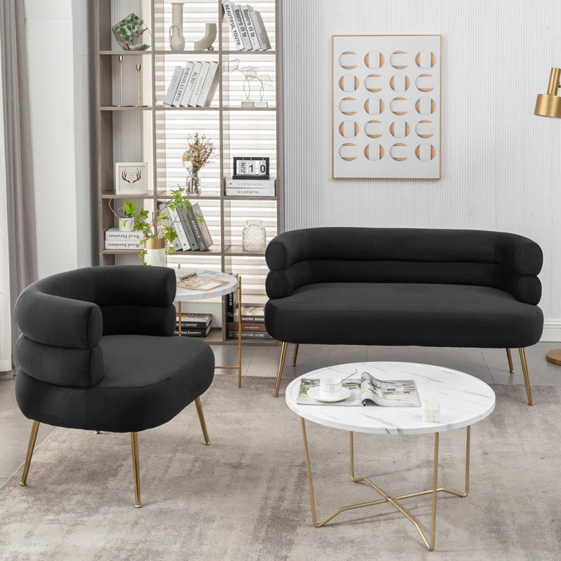 New Design Modern Sofa Set Furniture Fashionable Velvet 4 Piece Living Room Sofa Set